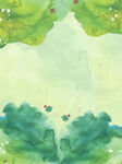 绿色背景