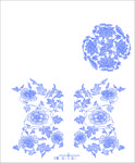 兰花瓷 青花瓷 描边