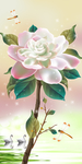 高清立体花朵玄关壁画