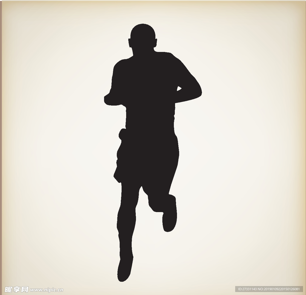 矢量人物剪影 黑白人物剪影