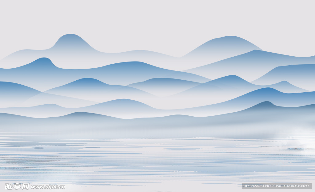 水墨山