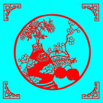 盆栽剪纸