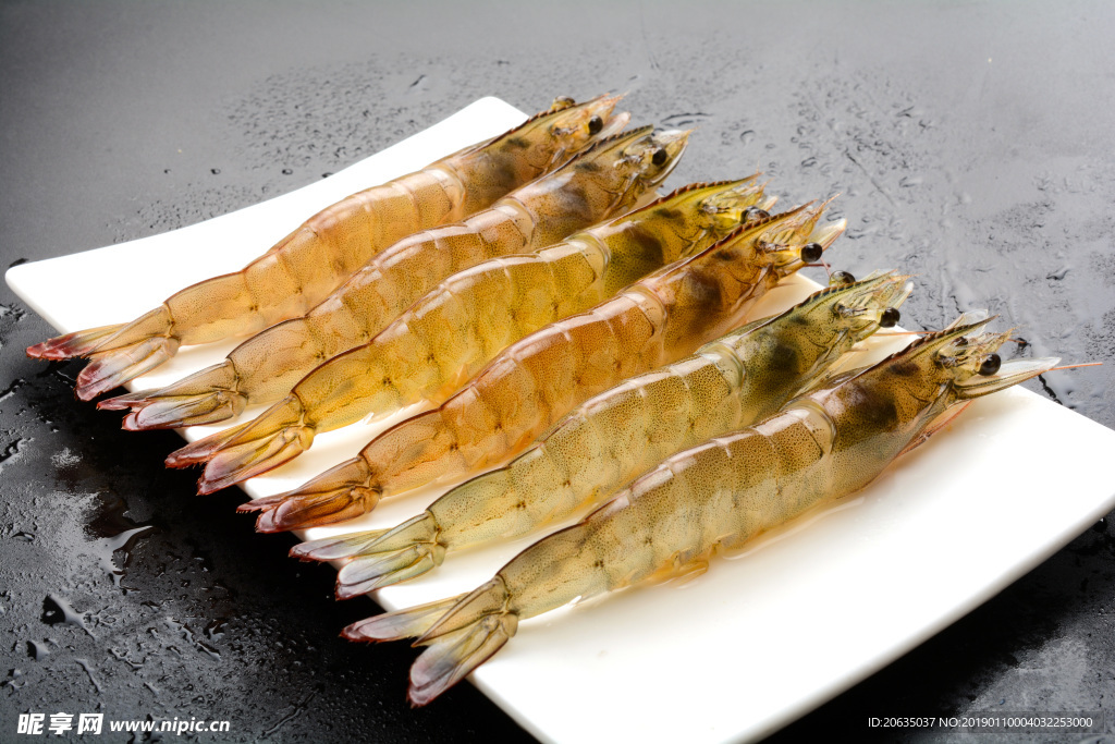 新鲜海捕大虾淘宝电商摄影素材图
