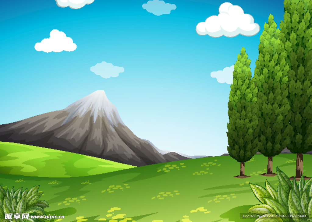 手绘风景