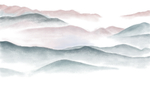大气淡色山水风景