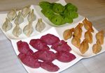 四色蔬菜饺
