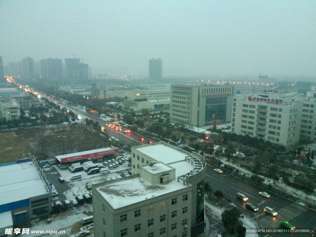 冬日里的城市风景
