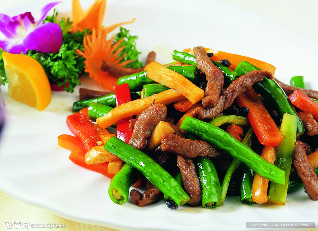 小豆支蒜素鲍菇杭椒牛柳