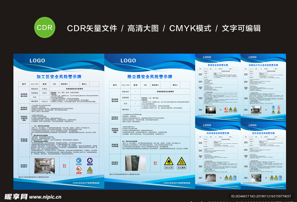 工厂加工安全风险警示牌