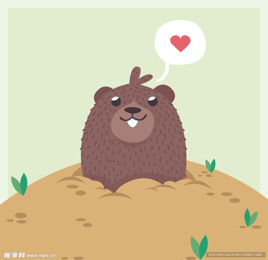可爱矢量卡通老鼠