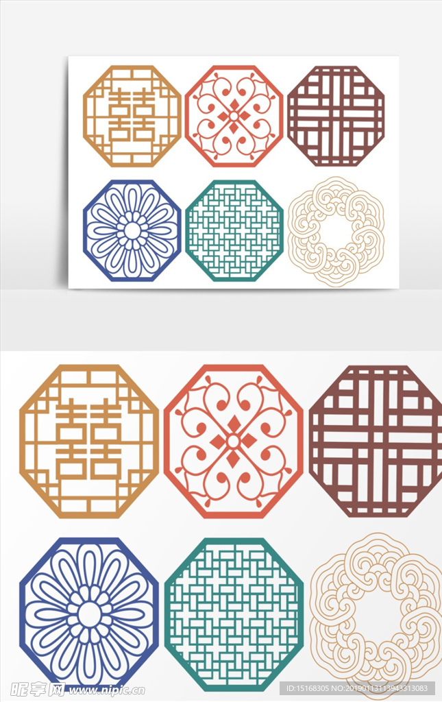 简约中国风边框底纹psd素材