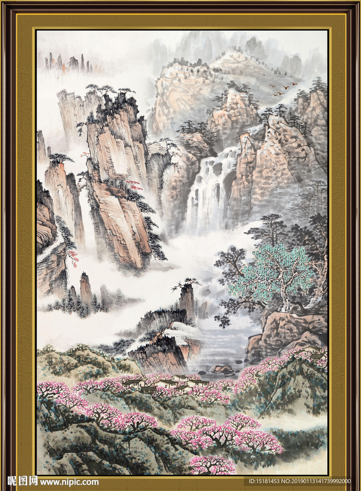 竖幅中国画