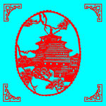 风景剪纸