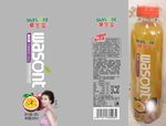 百香果汁饮料标签