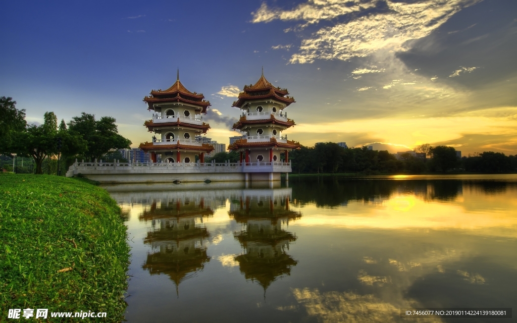 唯美公园庭院高清风景画