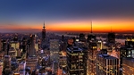 夕阳美景高清建筑风景画