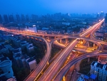 唯美高速道路风景画