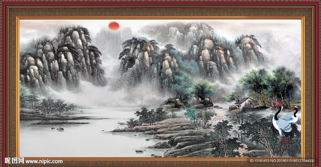 巨幅山水画