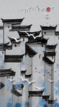 中国风传统建筑物画