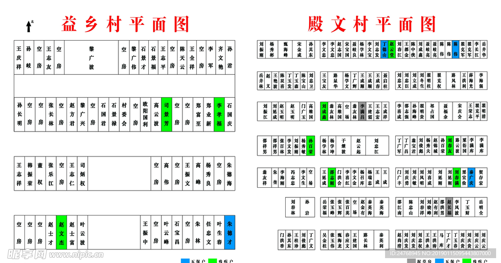 村平面图