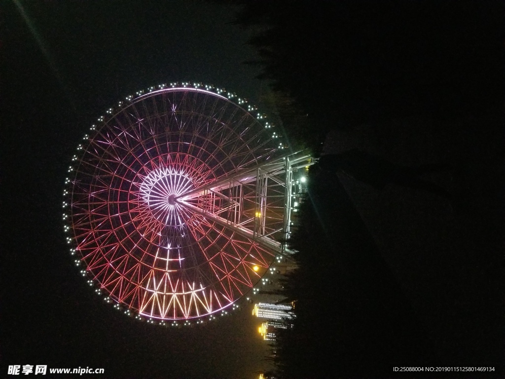 摩天轮夜景