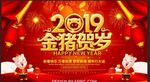 2019金猪贺岁猪年海报设计