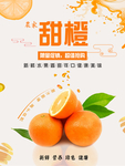 甜橙水果橙子海报图片