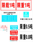 限载限重卸料平台标识