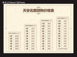 价目表