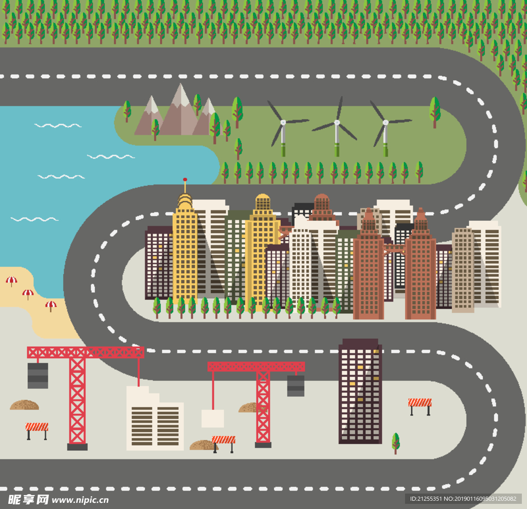 卡通道路