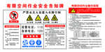 有限空间作业安全告知牌