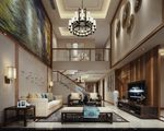 现代中式loft别墅3D模型