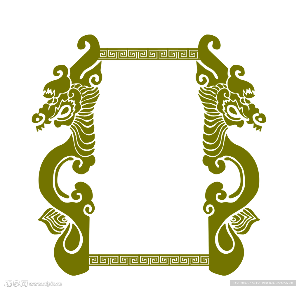 花纹  龙 双龙   底纹