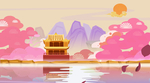 古风场景扁平中国风年货插画海报