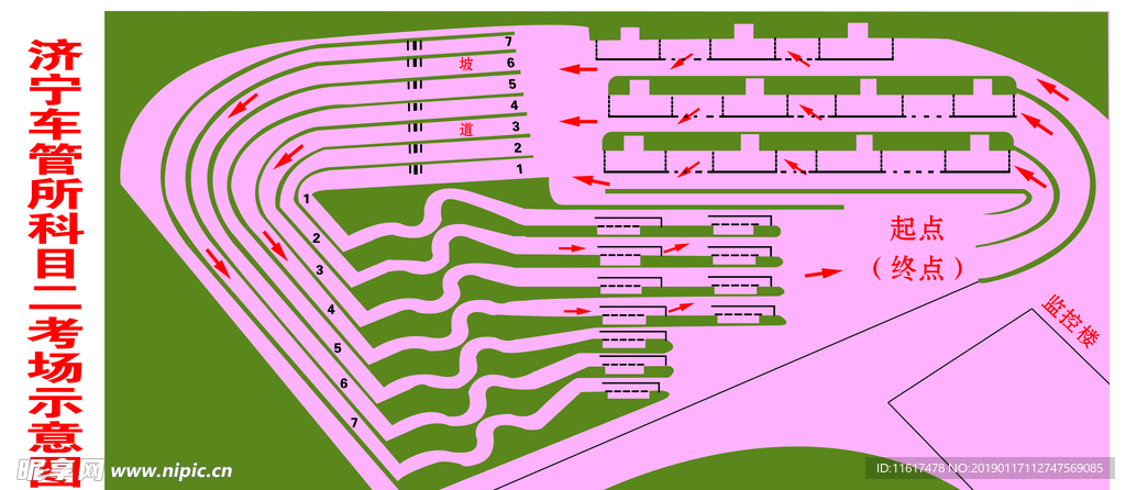 济宁市科二考试示意图