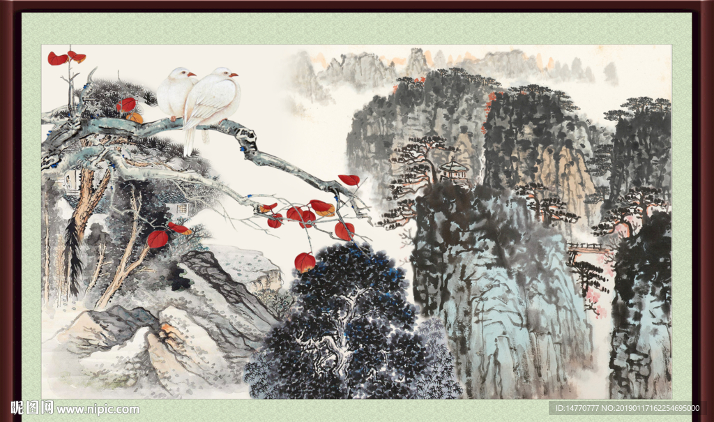国画风景 花鸟