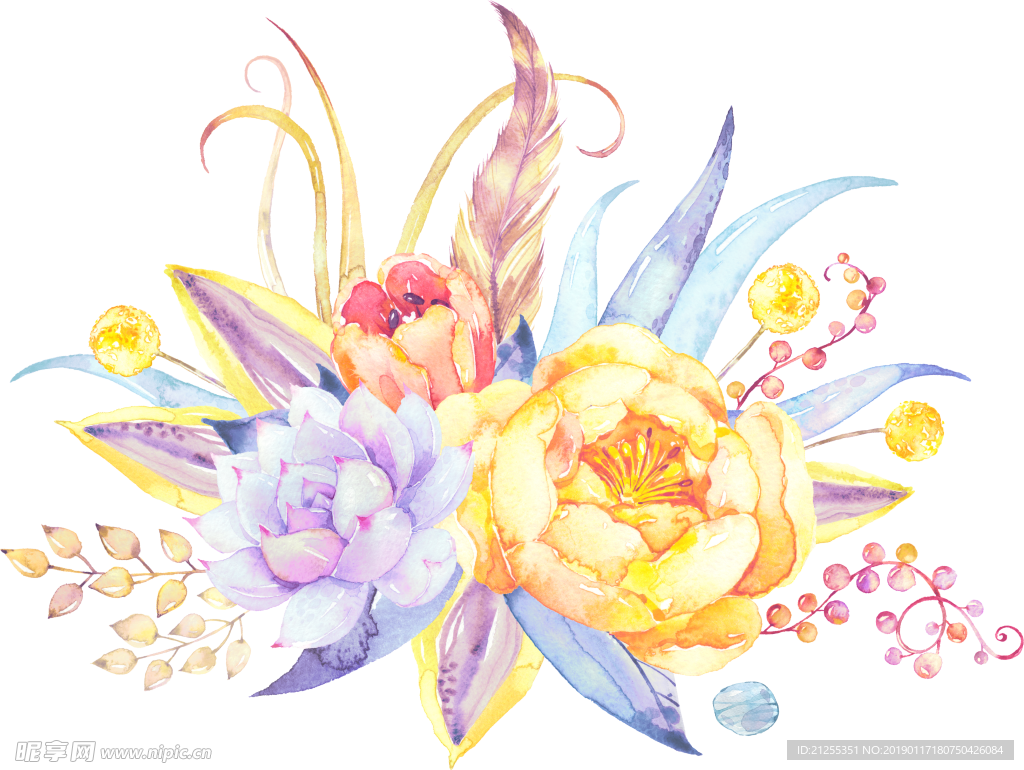 手绘花卉