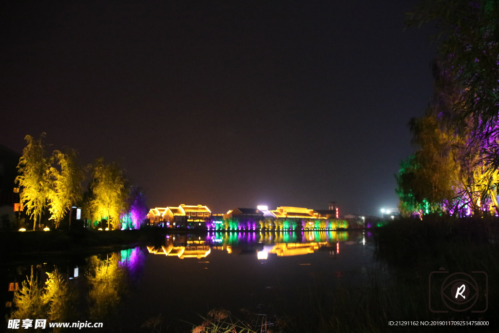 中卫水镇夜景