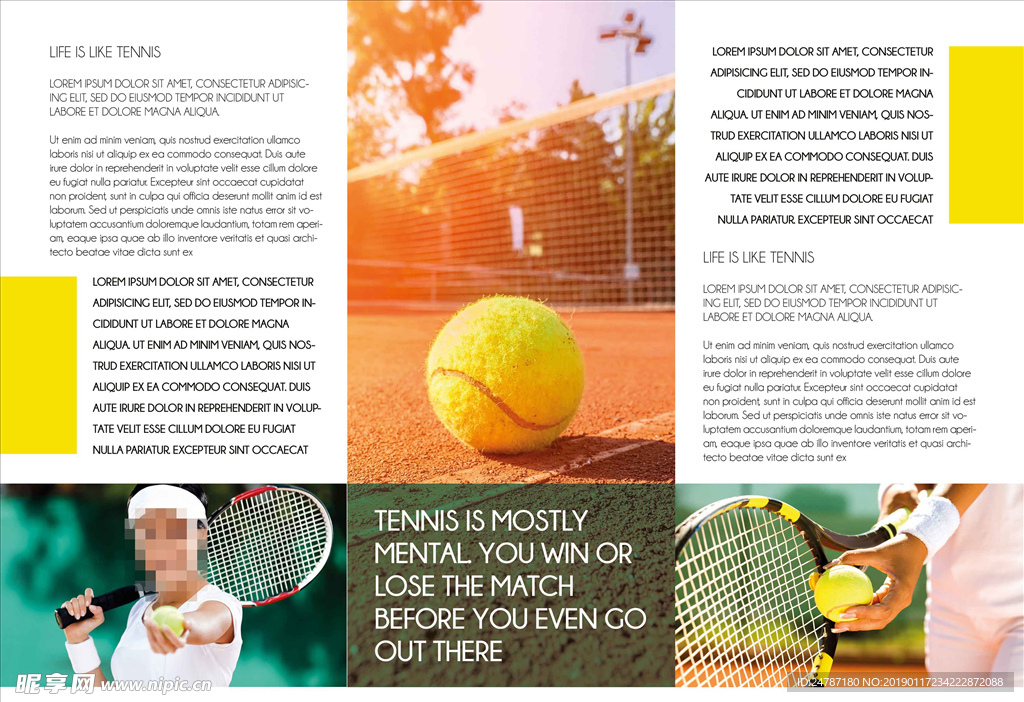 网球运动折页