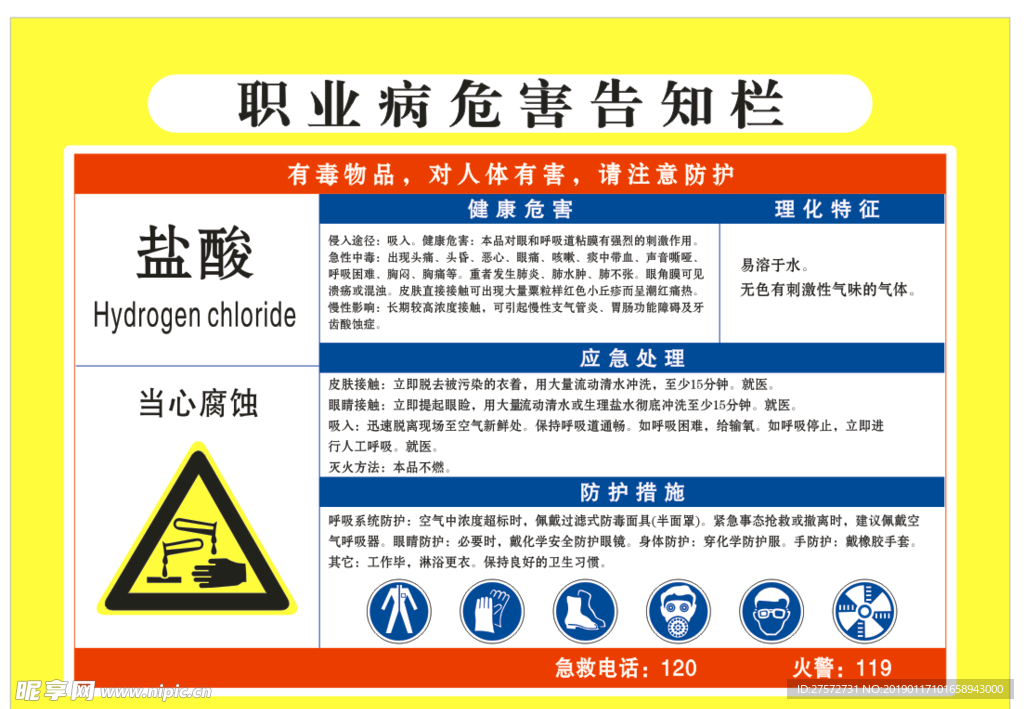 职业病危害告知栏