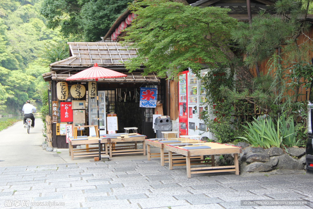 日本摄影素材山间店铺