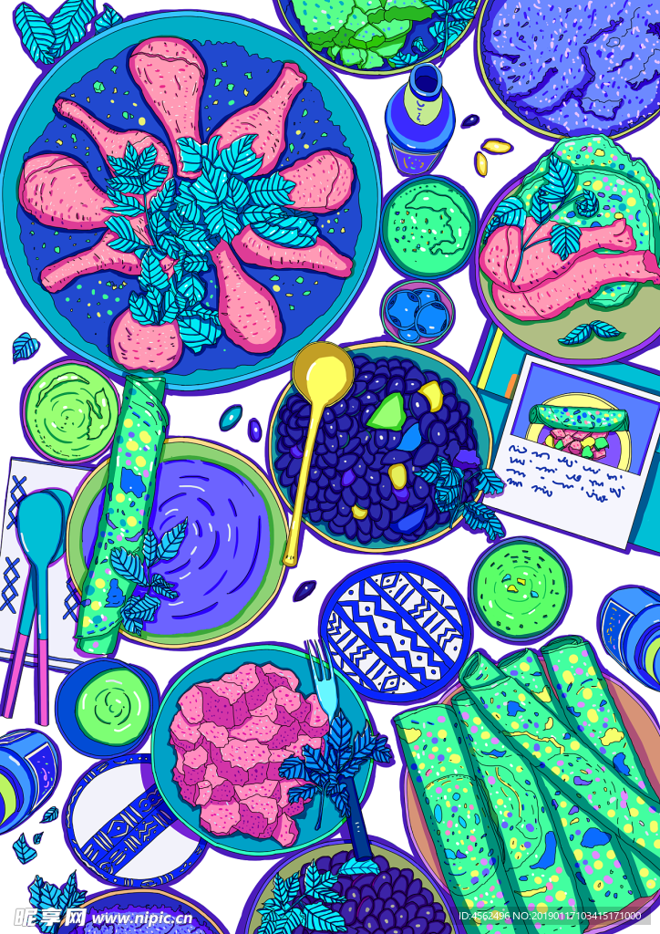 美食插画