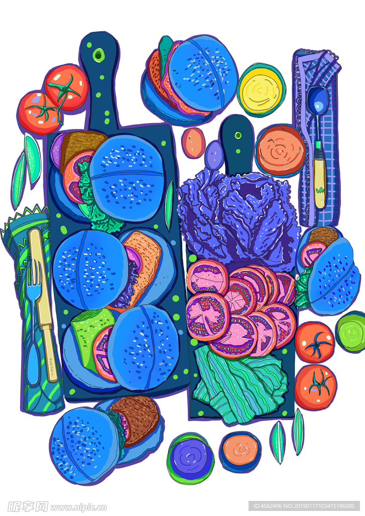 美食插画