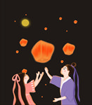 孔明灯七夕
