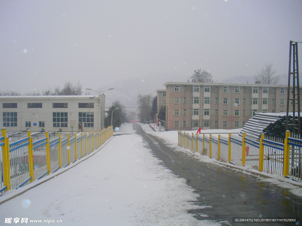 冬日里的城市雪景