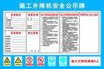 施工升降机安全公示牌