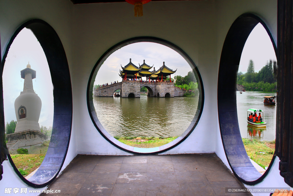 江苏杨州 瘦西湖 风景