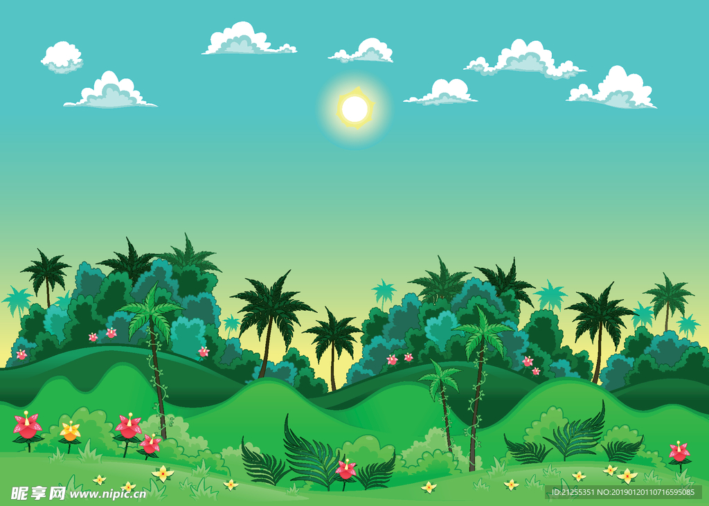 卡通童话风景