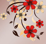 红色花纹