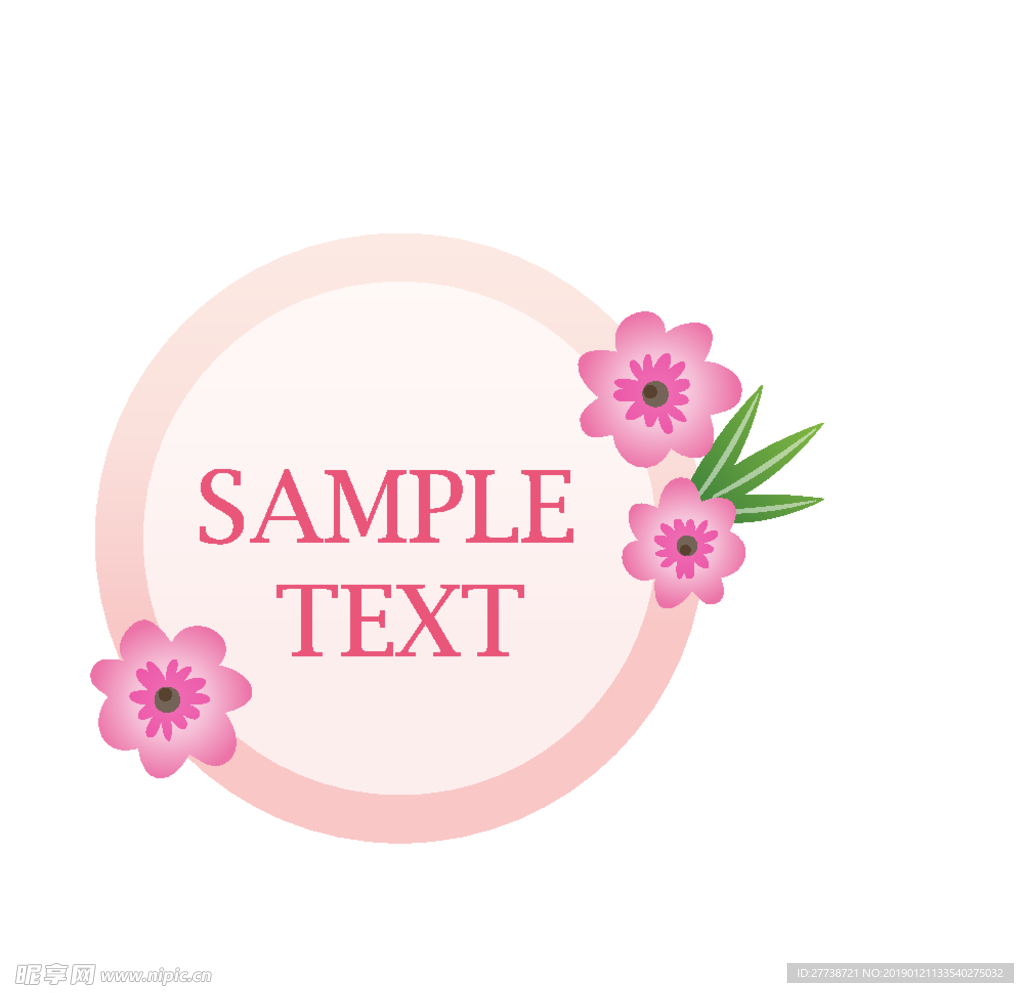 矢量花纹边框AI文件